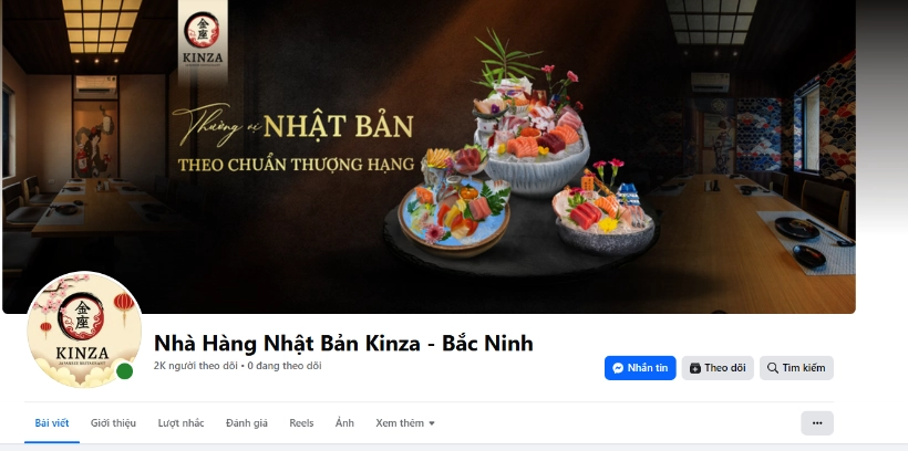 Hình ảnh Fanpage Facebook của Nhà hàng khi được đồng bộ nhận diện thương hiệu