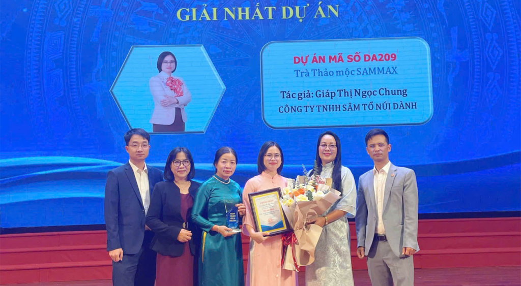 Sâm Tổ Núi Dành nhận được giải nhất dự án khởi nghiệp đổi mới sáng tạo tỉnh Bắc Ninh
