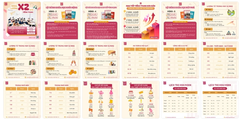 Thiết kế hình ảnh theo content cho trung tâm