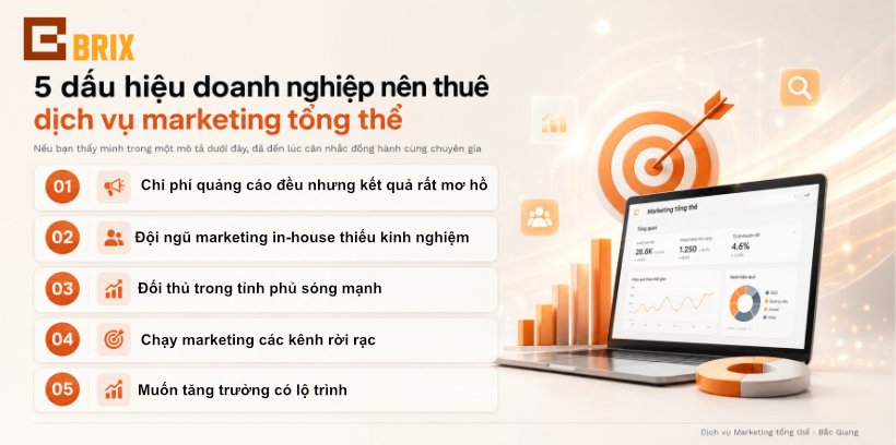 Các dấu hiệu doanh nghiệp nên thuê dịch vụ marketing tổng thể