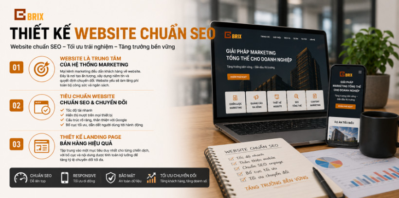 Dịch vụ thiết kế website chuẩn SEO của Brix Global