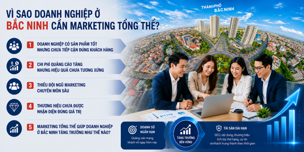 Vì sao các doanh nghiệp ở Bắc Ninh cần dịch vụ marketing tổng thể?