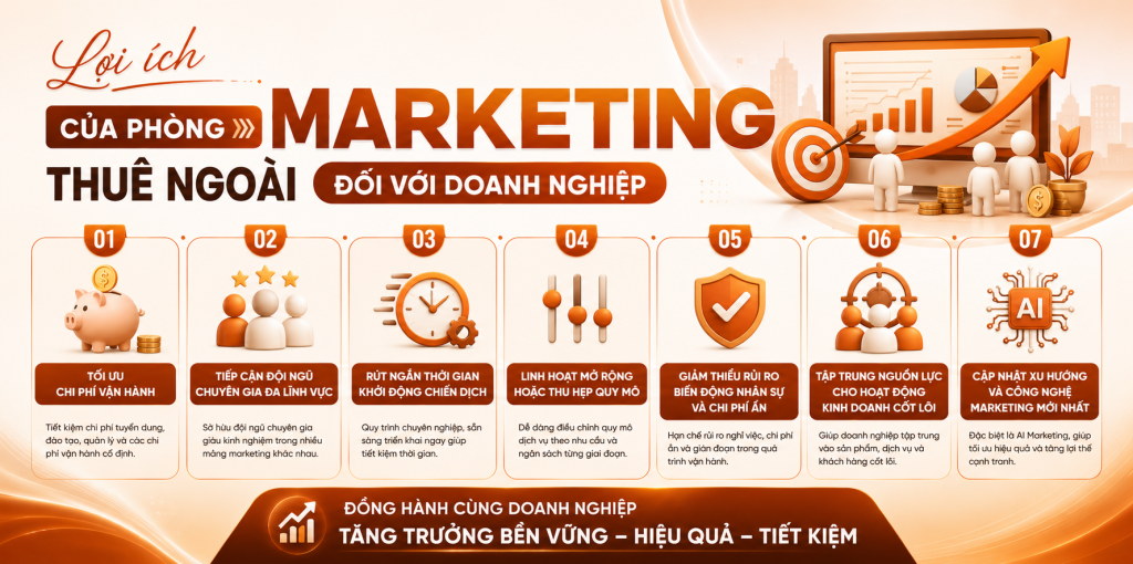 Những lợi ích của việc thuê phòng marketing bên ngoài