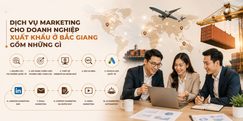Dịch vụ Marketing cho doanh nghiệp xuất khẩu ở Bắc Giang gồm những gì
