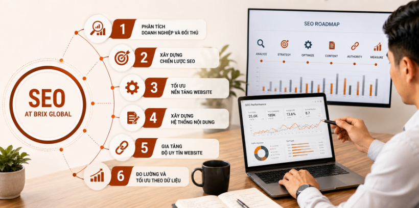 Quy trình triển khai SEO tại Brix Global 
