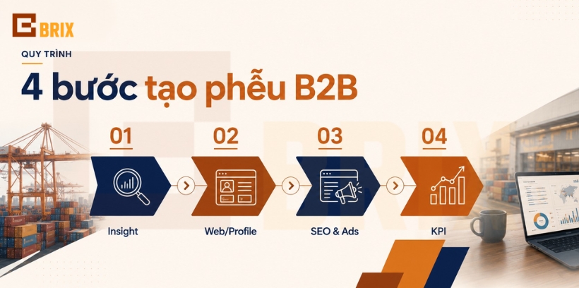 Quy trình 4 bước kiến tạo phễu khách hàng doanh nghiệp tự động của Brix Global