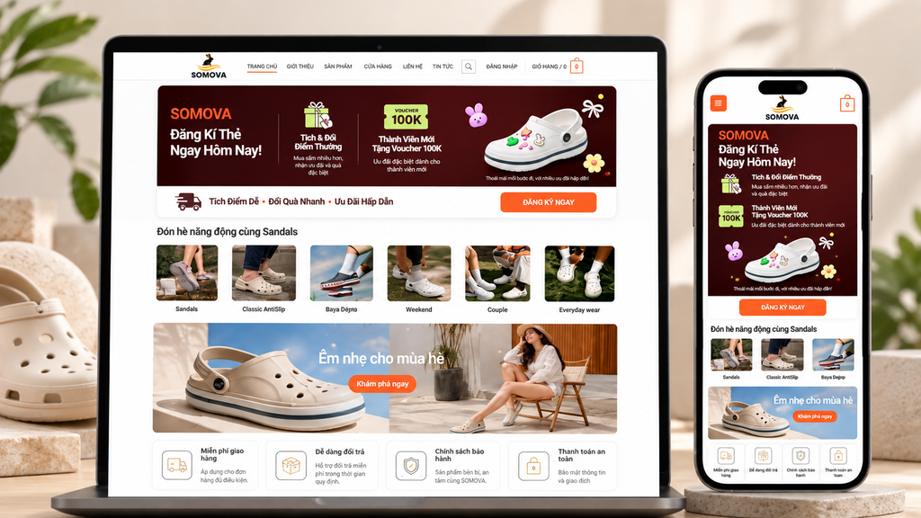 Giao diện website SOMOVA Việt Nam